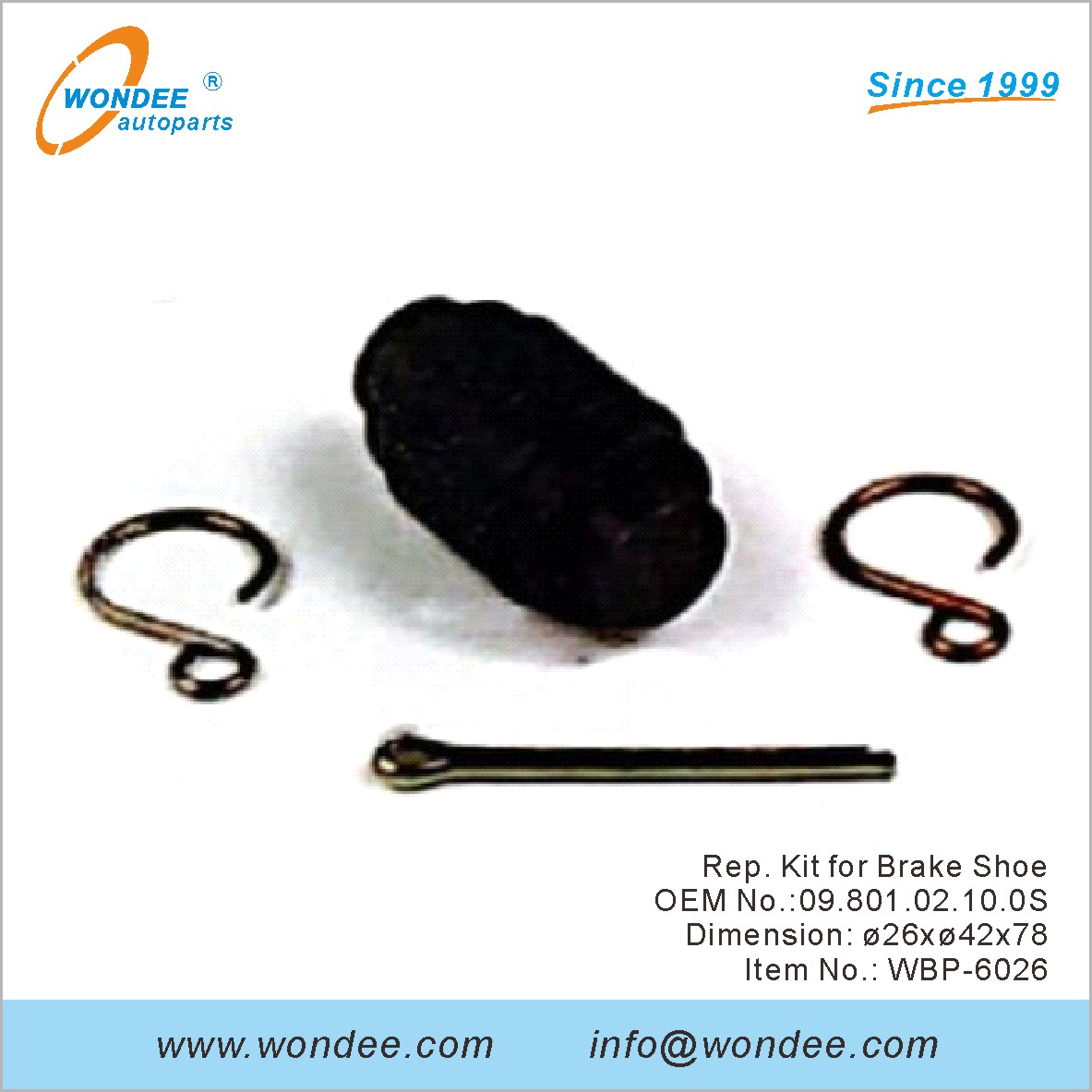 طقم مندوب لفرامل حذاء OEM 0980102100S لـ BPW من Wondee