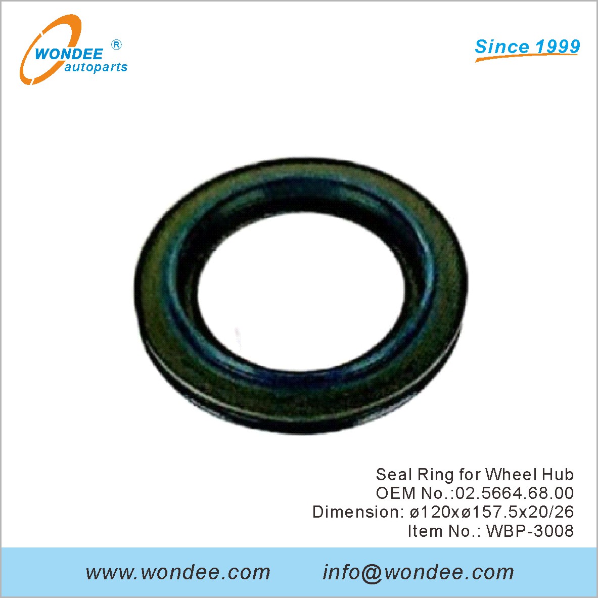 ختم حلقة العجلة المحور OEM 0256646800 لـ BPW من Wondee