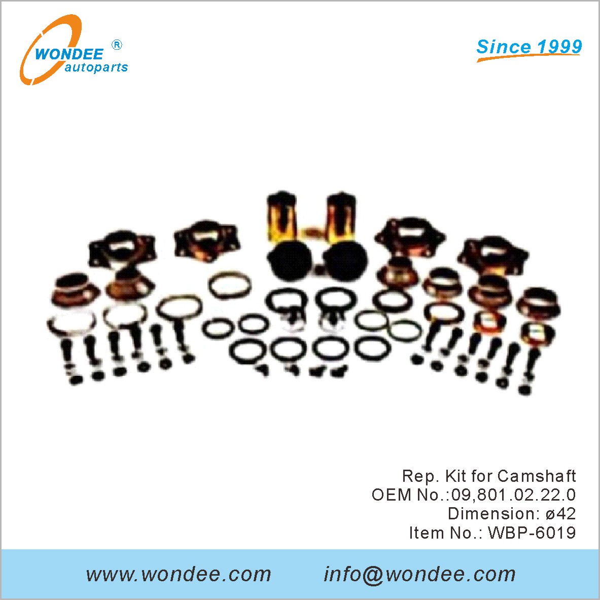طقم مندوب لعمود الحدبات OEM 09،80102220 لـ BPW من Wondee