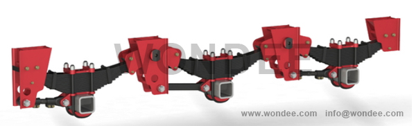 3-AXLE الألمانية SAF نوع التعليق الميكانيكي من الصين الصانع / الأوتوبارت Wondee