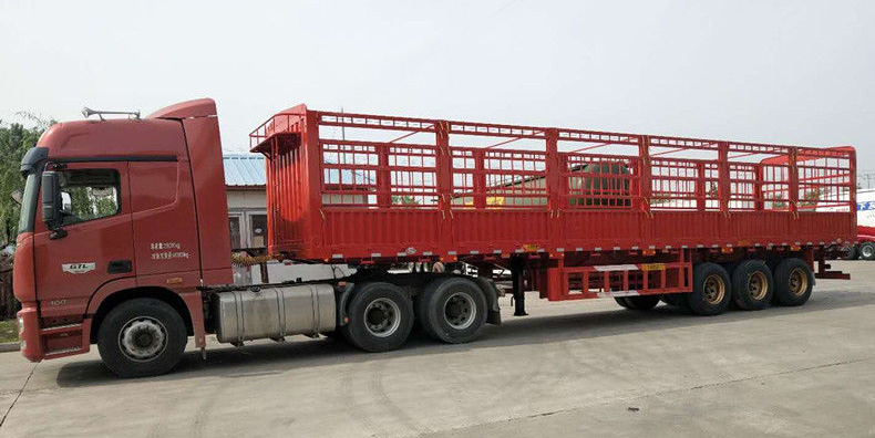 A Wondee 3-AXLE Warehouse Grid Semi Connect مع الجرار