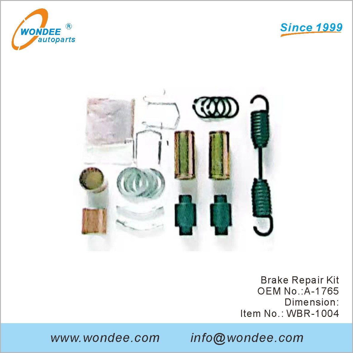 مجموعة إصلاح الفرامل OEM A-1765 من Wondee