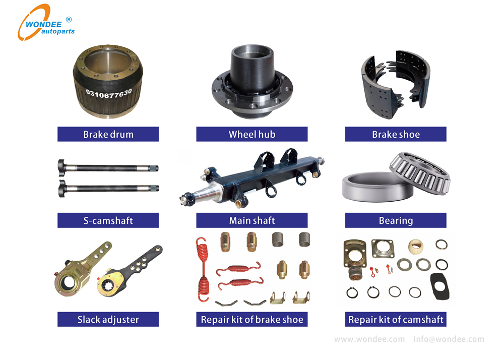 WONDEE trailer axle components