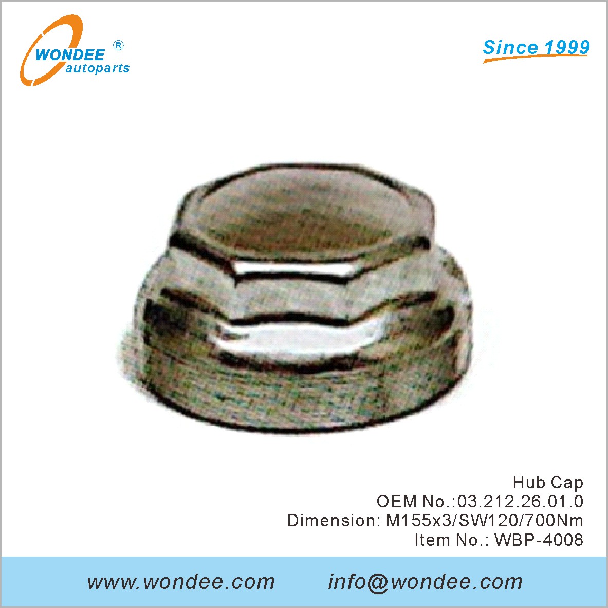 HUB CAP OEM 0321226010 لـ BPW من Wondee