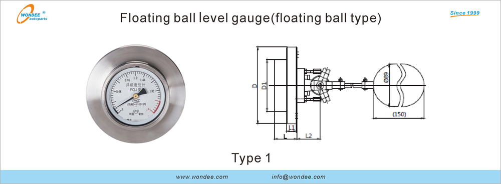 Floating ball level gauge from WONDEE Autoparts (2) مقياس مستوى الكرة العائم من Autoparts Wondee (2)