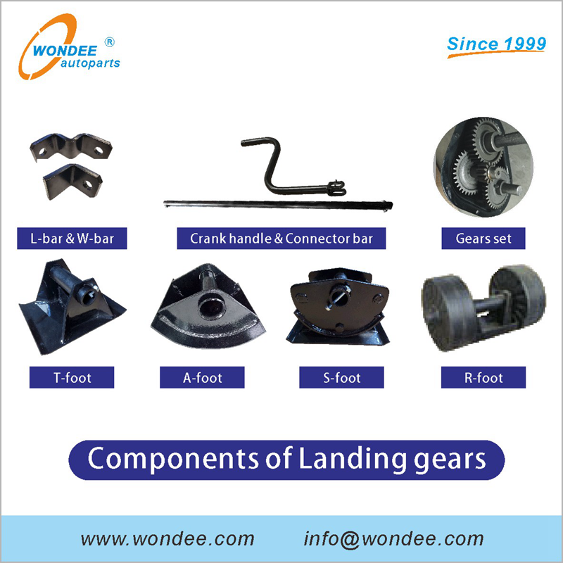 24T 28T Jost Type Landing Gears أرجل الهبوط لشبه المقطورات شديدة التحمل