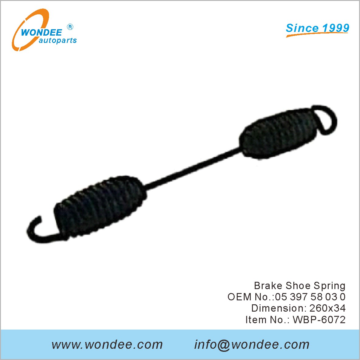 الفرامل حذاء الربيع OEM 05 397 58 03 0 ل BPW من Wondee