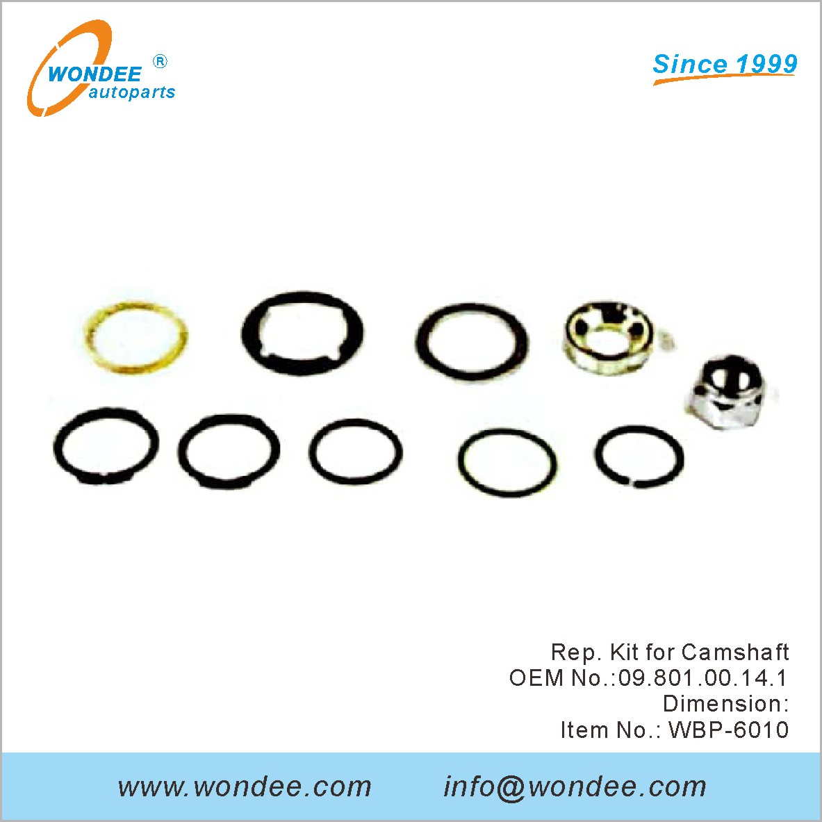 طقم مندوب لعمود الحدبات OEM 0980100141 لـ BPW من Wondee