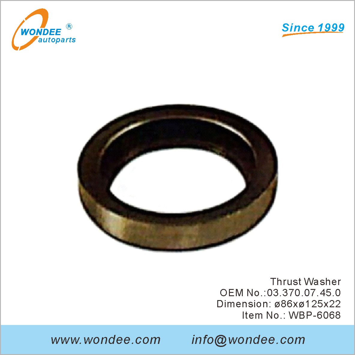 دفع غسالة OEM 0337007450 لـ BPW من Wondee