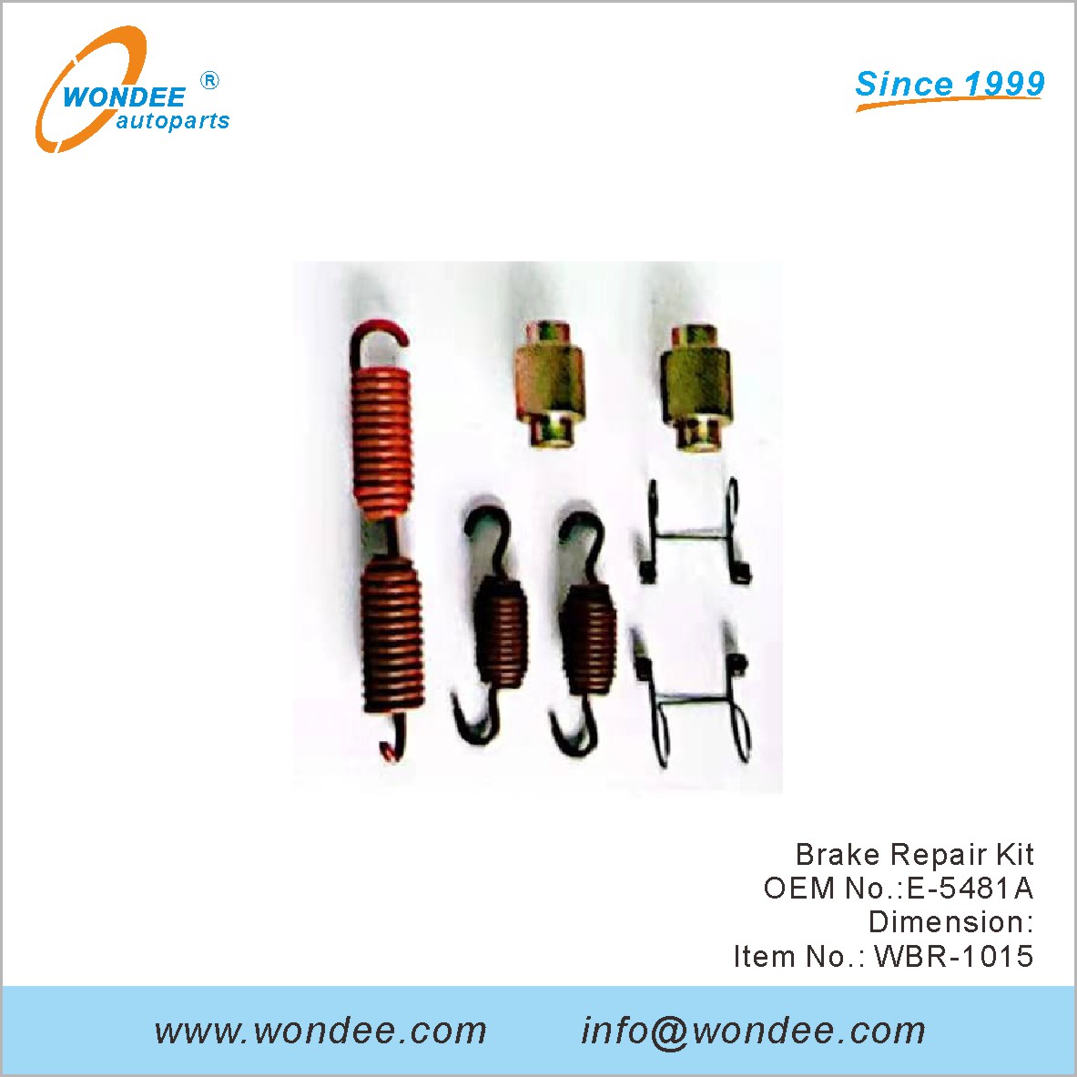 مجموعة إصلاح الفرامل OEM E-5481A من Wondee