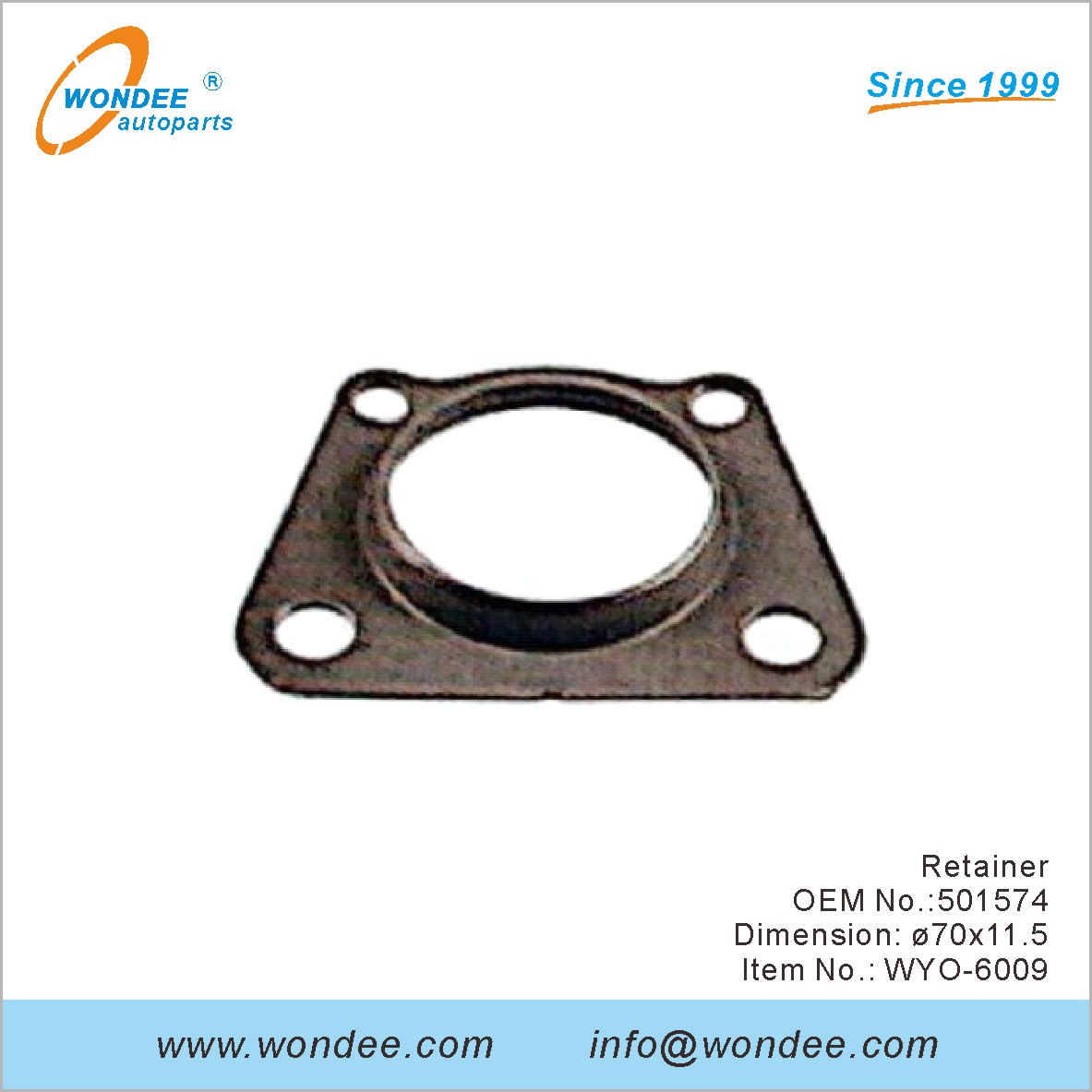 Retainer OEM 501574 for Volvo من Wondee