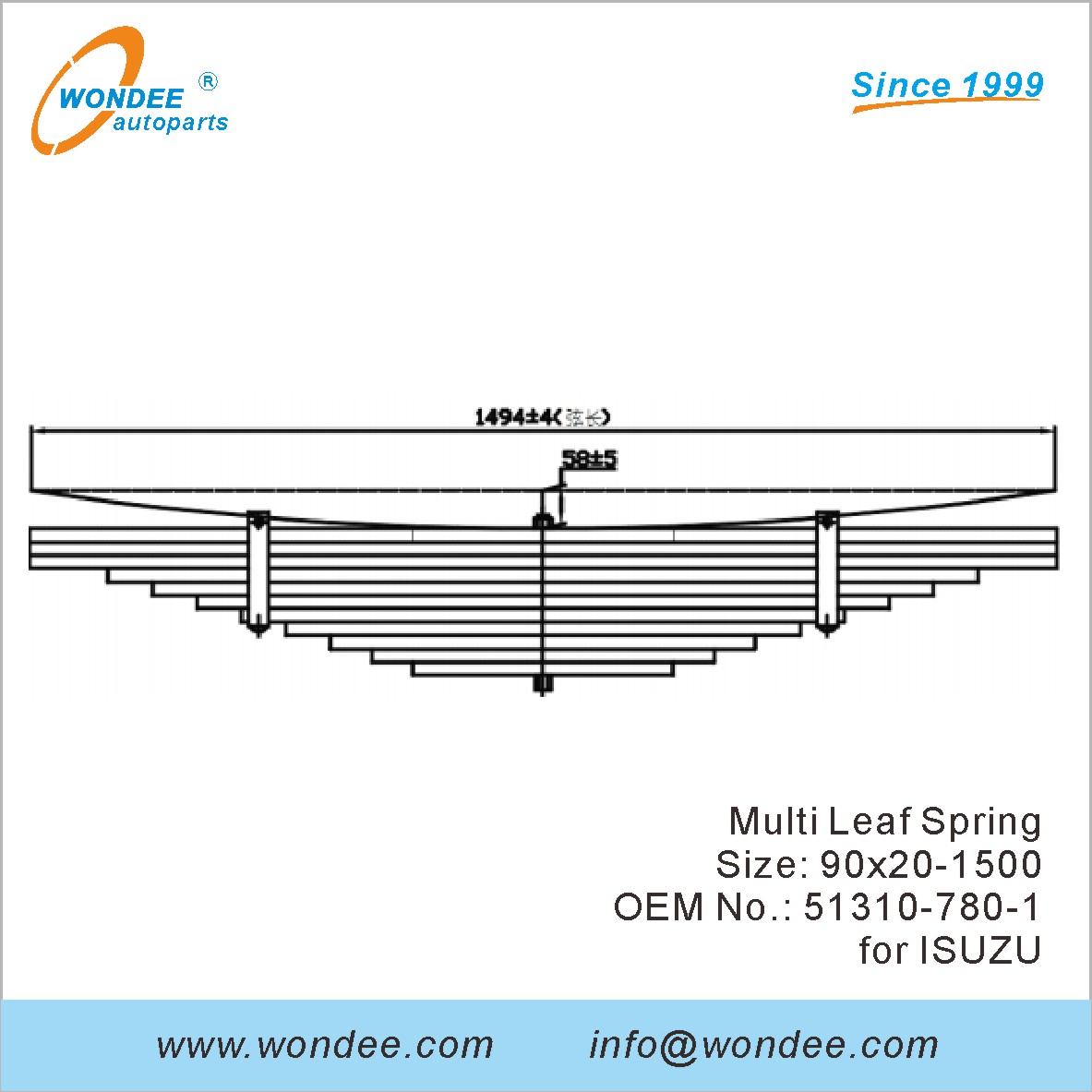 Wondee شاحنة الشاحنة الثقيلة الربيع OEM 51310-780-1 لإيزوزو