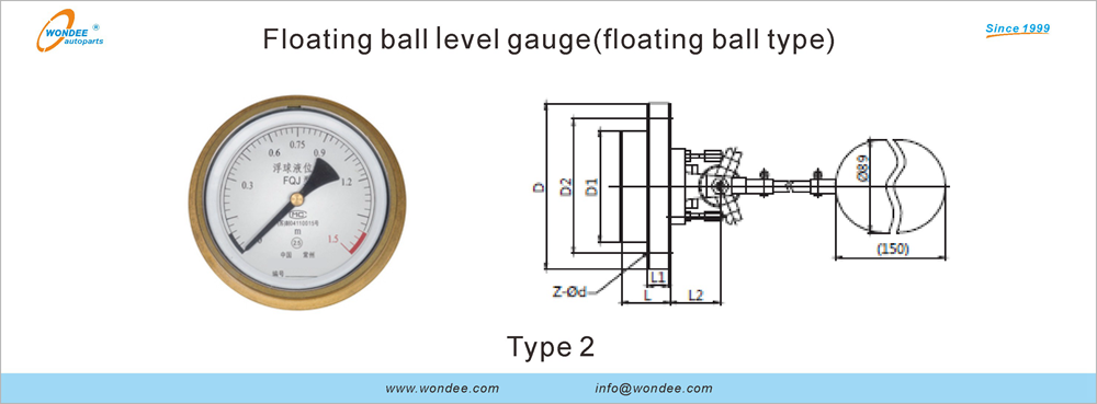Floating ball level gauge from WONDEE Autoparts (3) مقياس مستوى الكرة العائم من Autoparts Wondee (3)