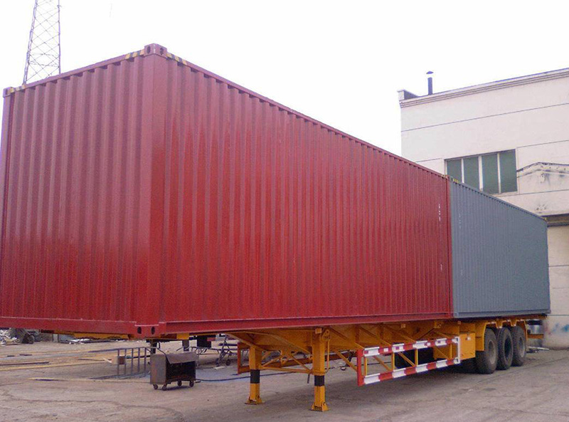 Wondee 3-AXLE SEMI SEMI مقطورة لنقل الحاويات من مورد الصين