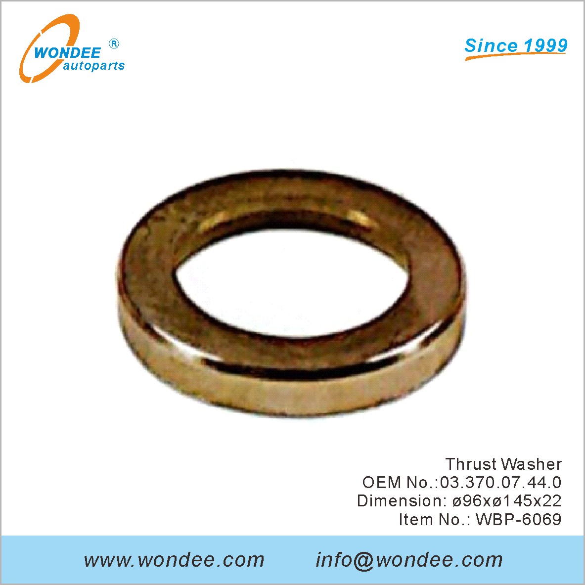 دفع غسالة OEM 0337007440 لـ BPW من Wondee