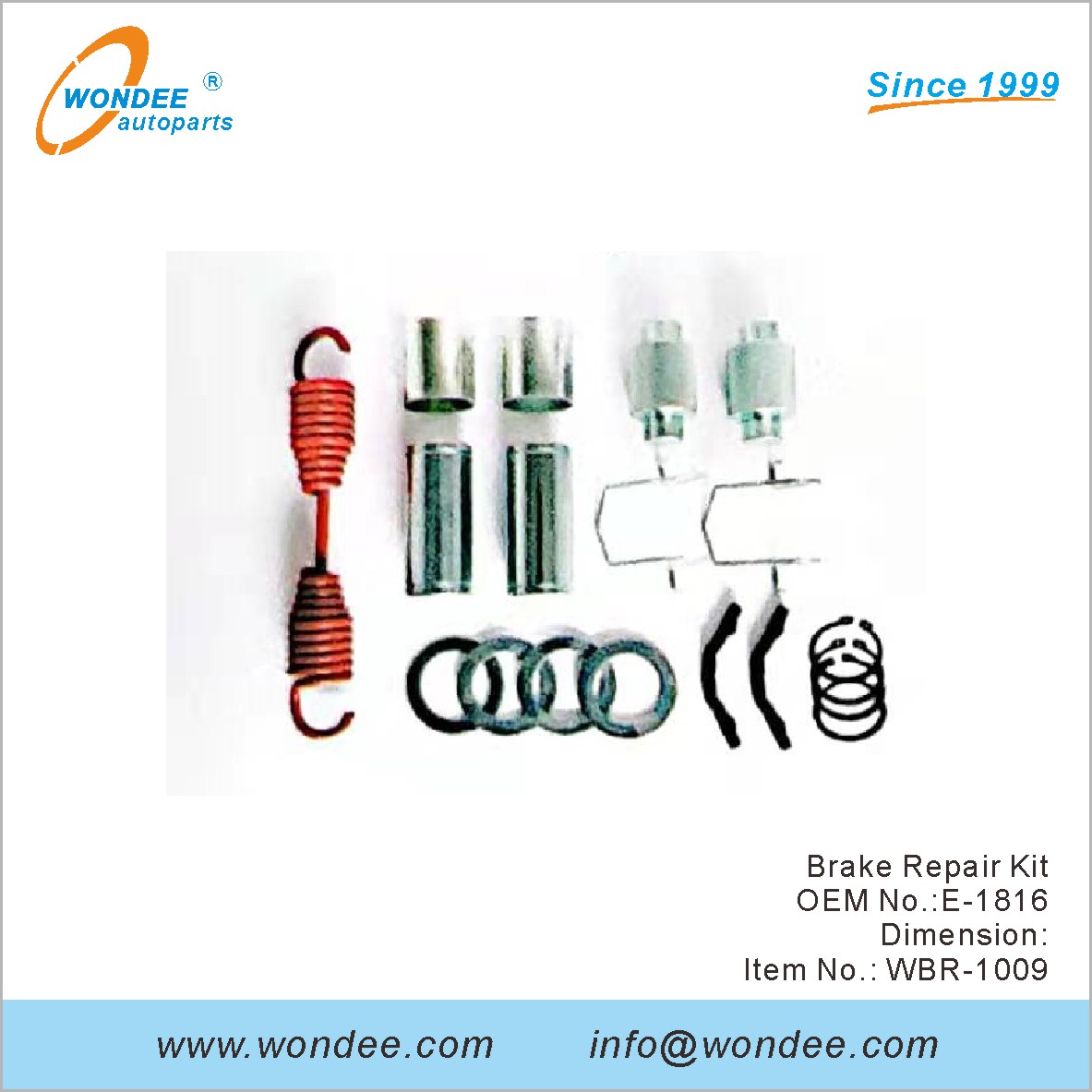 مجموعة إصلاح الفرامل OEM E-1816 من Wondee