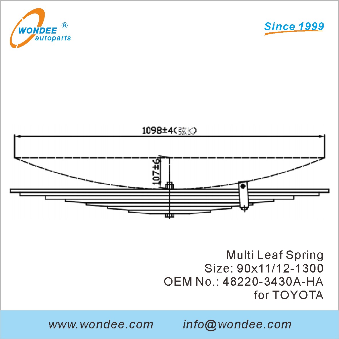 Wondee شاحنة الشاحنة الثقيلة الربيع OEM 48220-3430A-HA لتويوتا