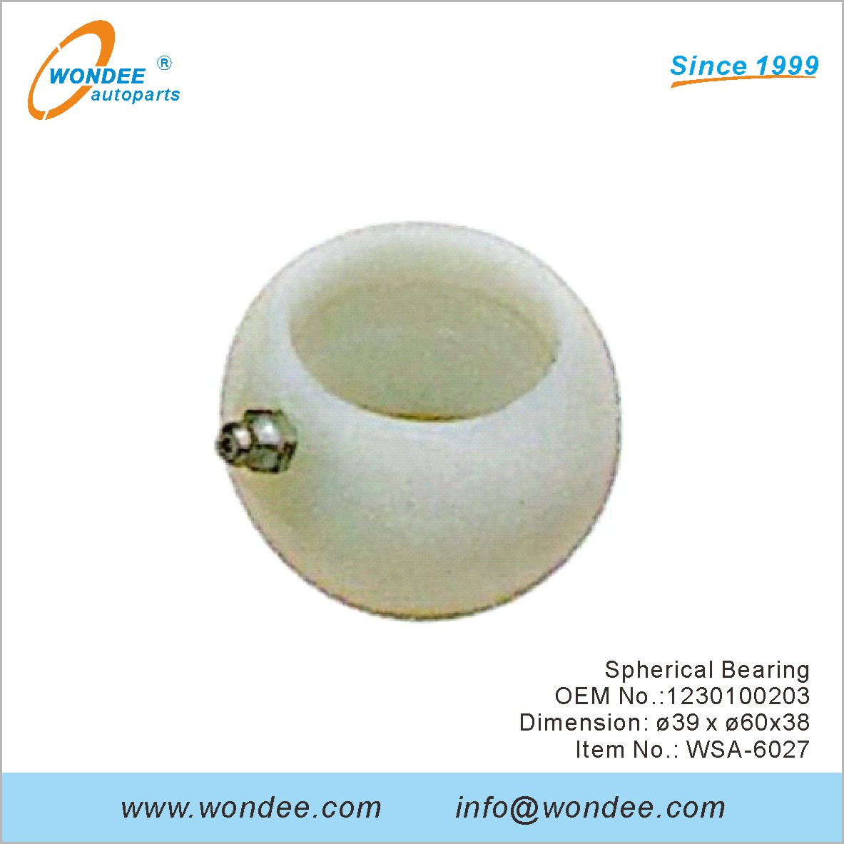 المحمل الكروي OEM 1230100203 لـ SAF من Wondee