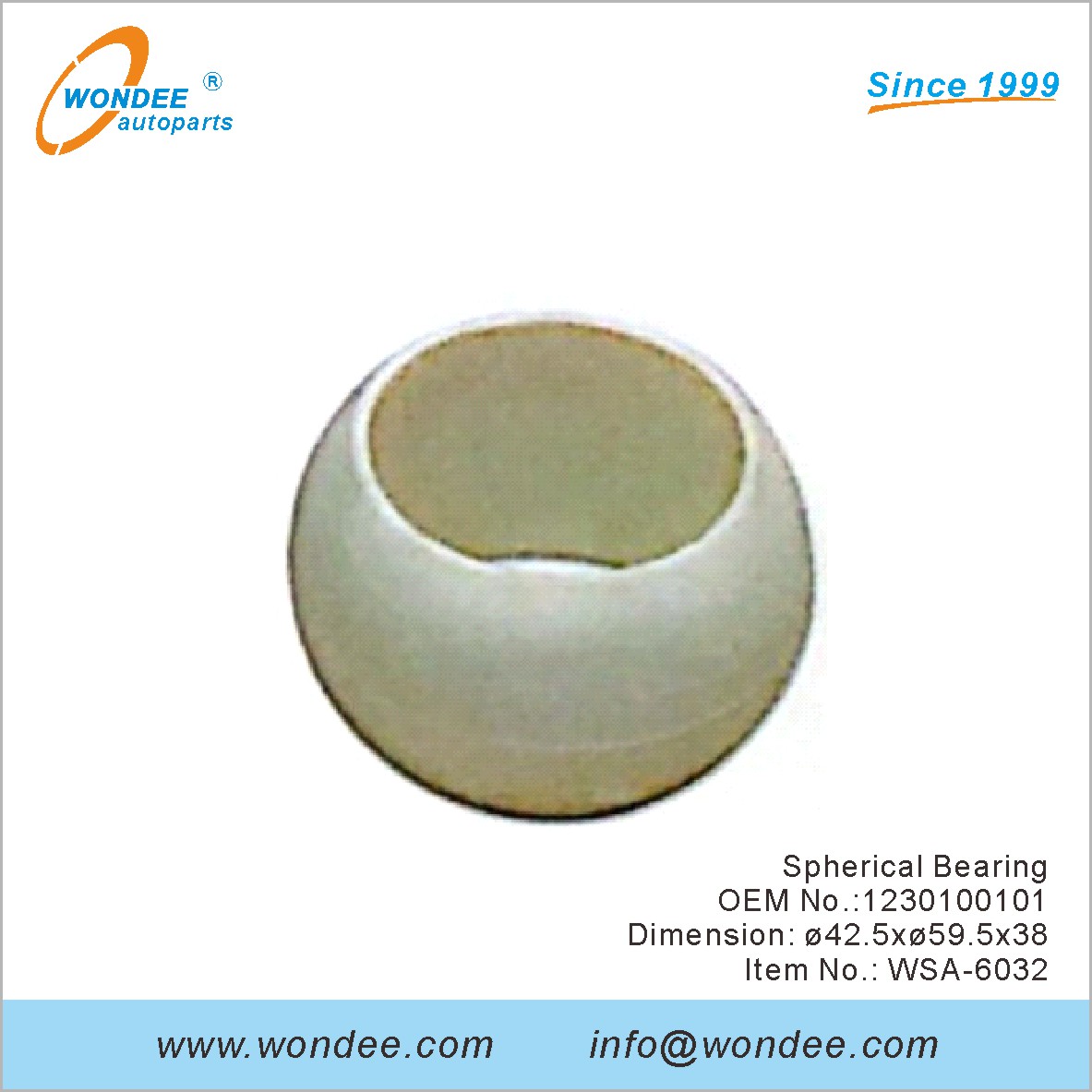 المحمل الكروي OEM 1230100101 لـ SAF من Wondee