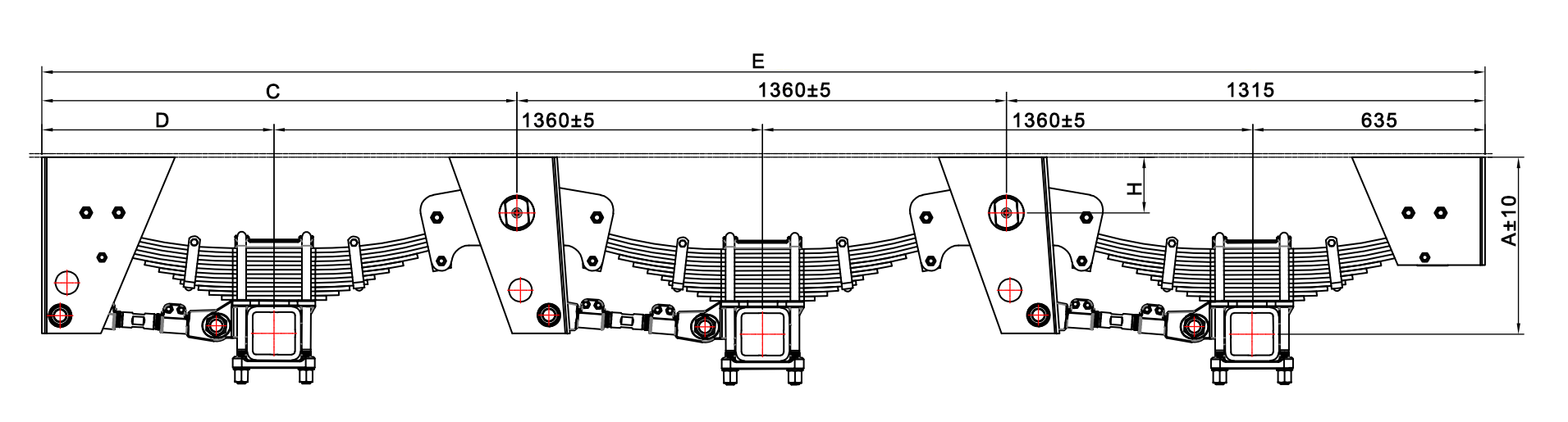 تعليق SAF-3-AXLE