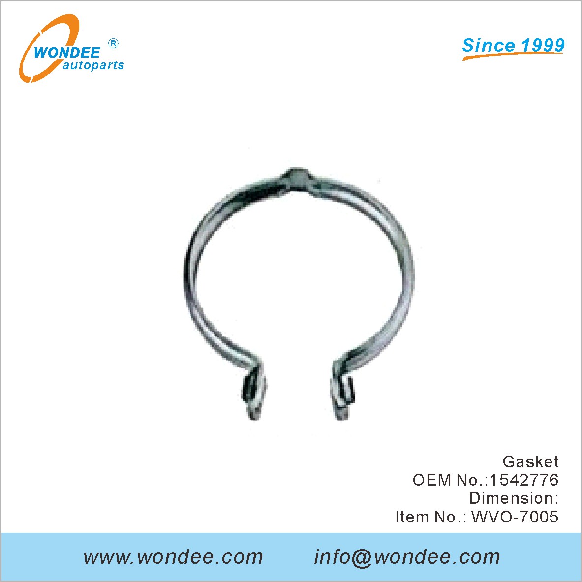 Gasket OEM 1542776 لفولفو من Wondee