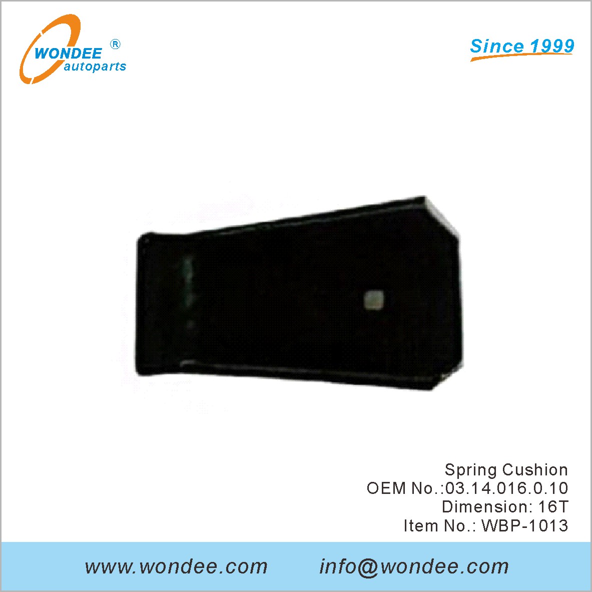 Spring Cushion OEM 0314016010 لـ BPW من Wondee