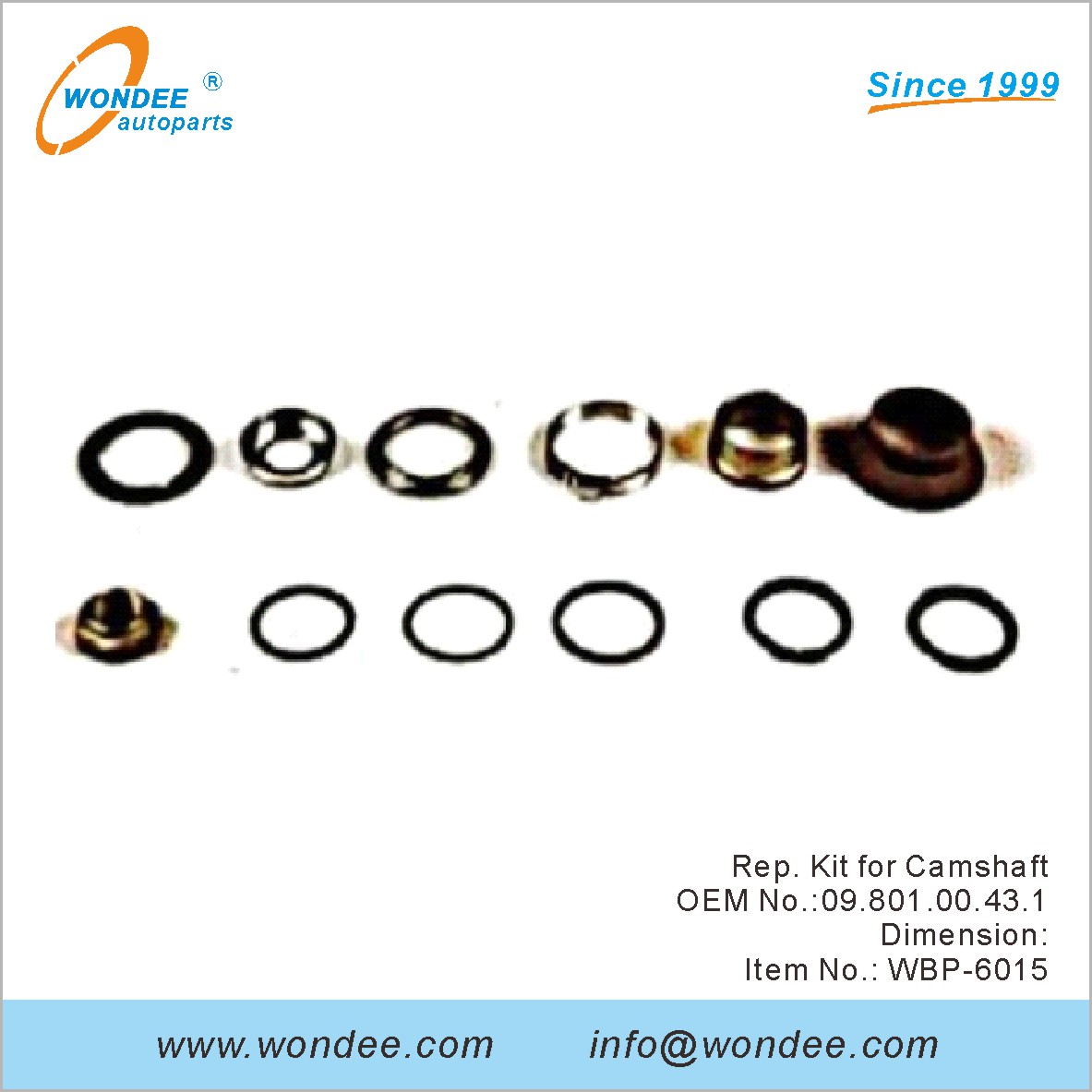 طقم مندوب لعمود الحدبات OEM 0980100431 لـ BPW من Wondee