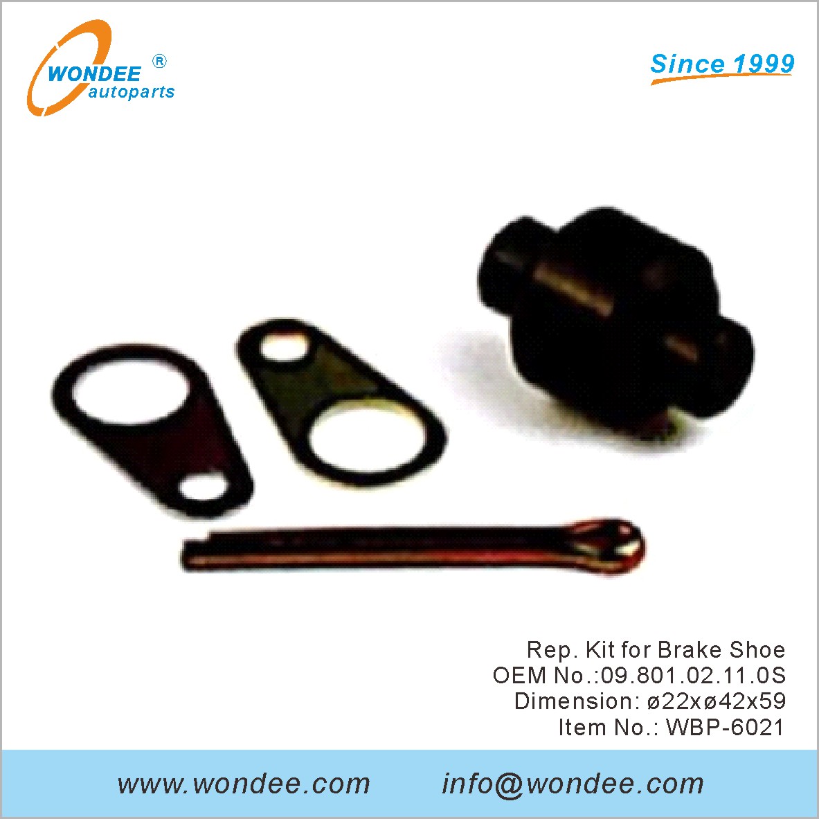 طقم مندوب لفرامل حذاء OEM 0980102110S لـ BPW من Wondee