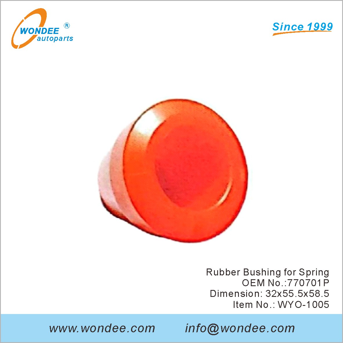 جلبة مطاطية لـ Spring OEM 770701P لفولفو من Wondee