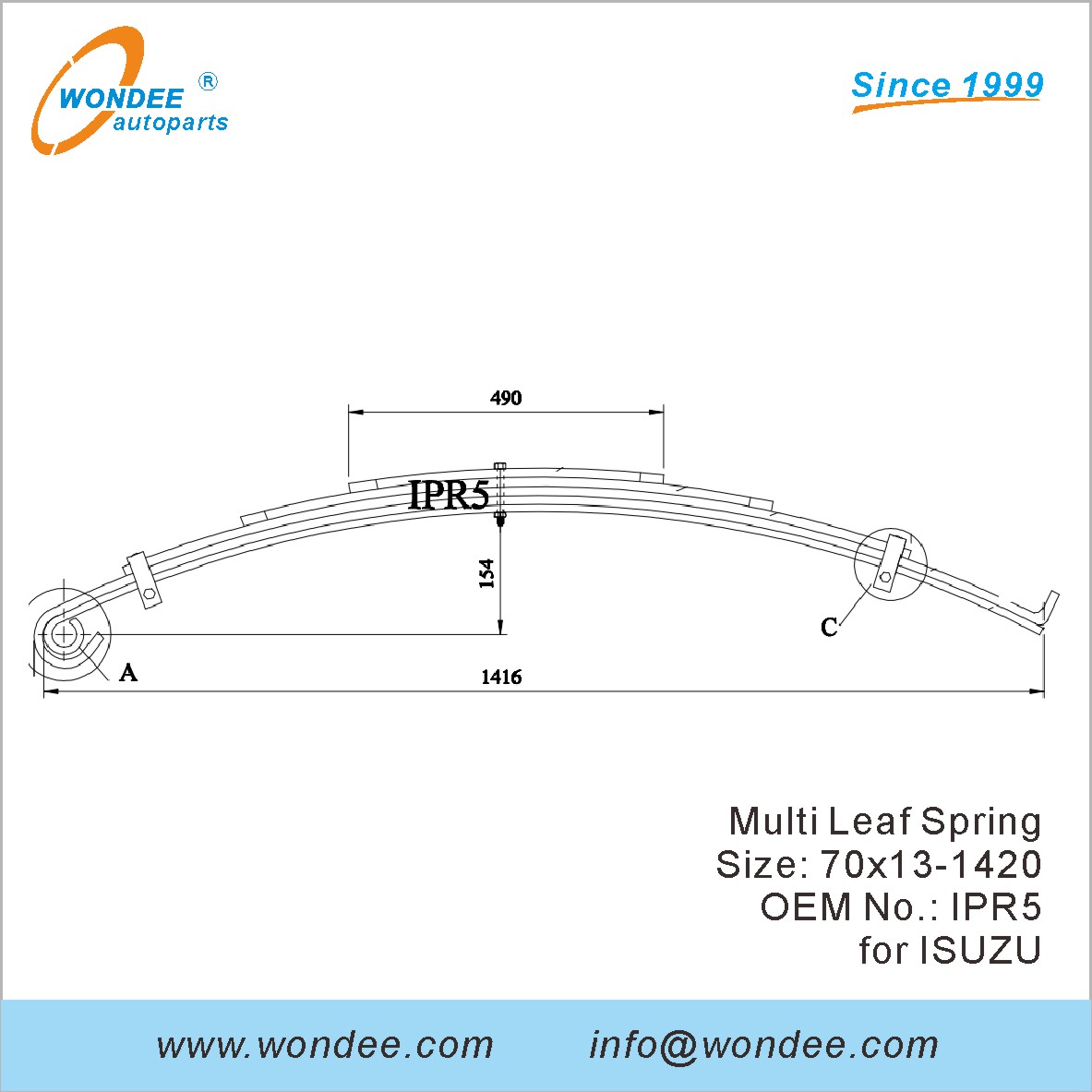 Wondee Light Duty Truck Spring OEM IPR5 لـ ISUZU