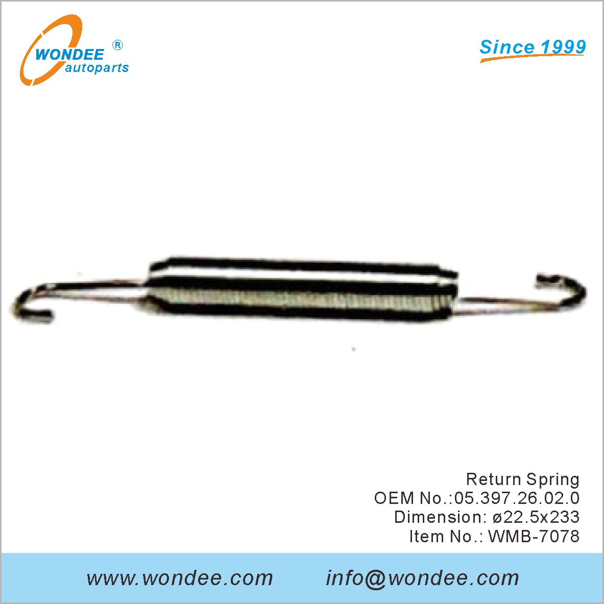 إرجاع الربيع OEM 0539726020 لـ BPW من Wondee