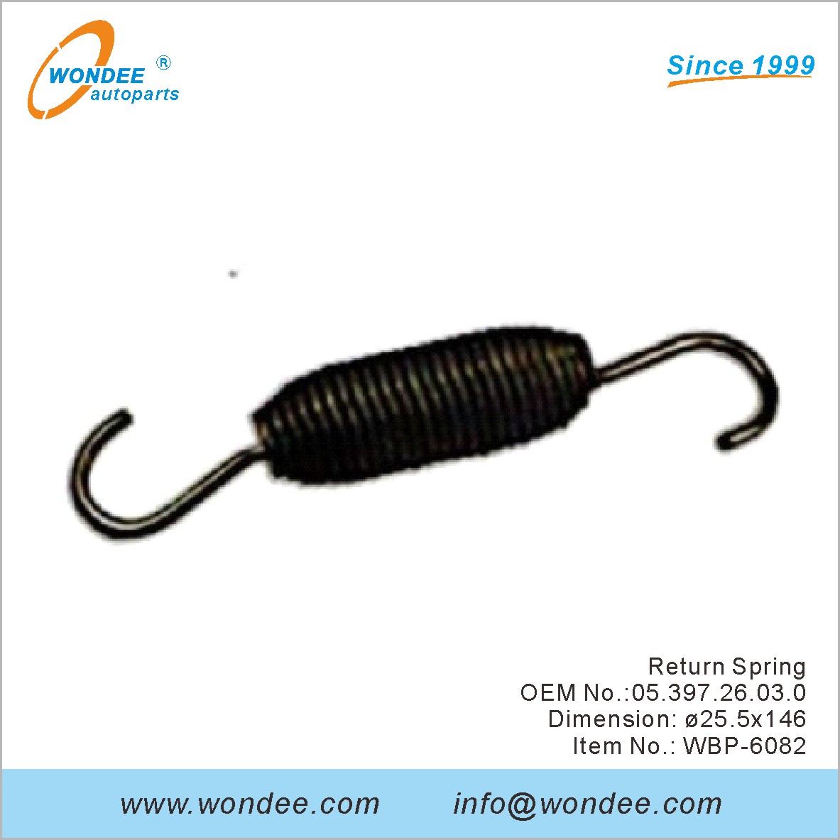 إرجاع الربيع OEM 0539726030 لـ BPW من Wondee