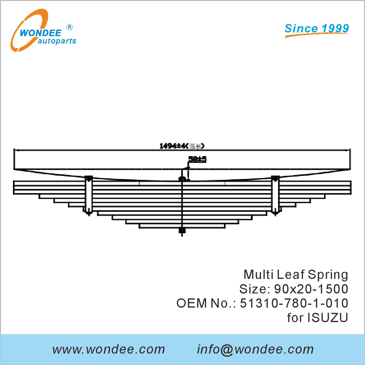 Wondee شاحنة الشاحنة الثقيلة الربيع OEM 51310-780-1-010 لإيزوزو