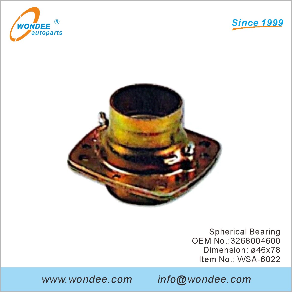 المحمل الكروي OEM 3268004600 لـ SAF من Wondee