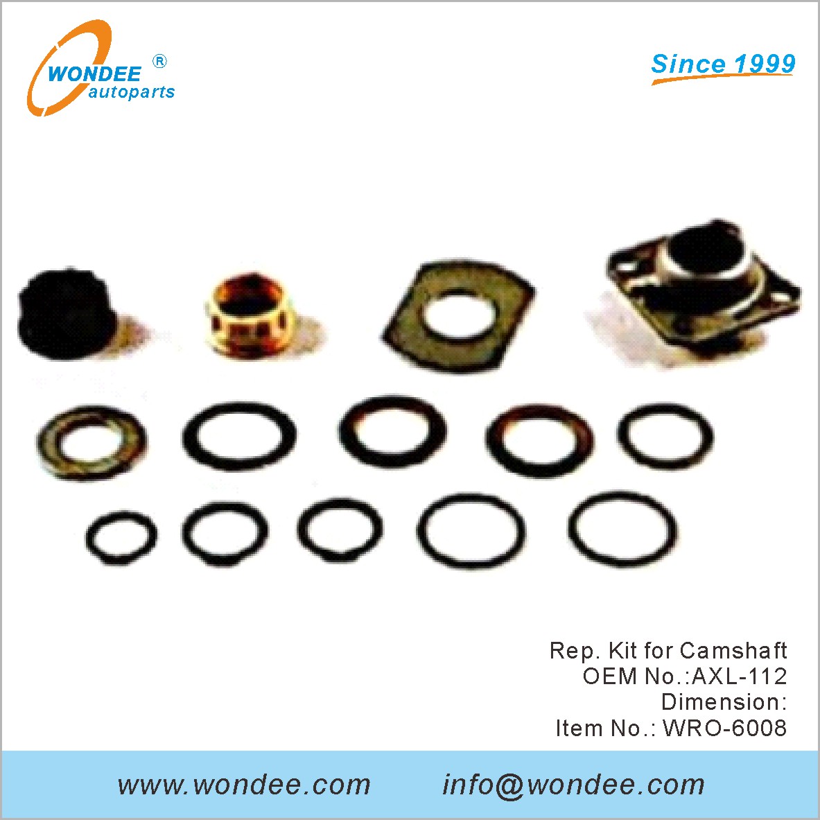 REP. KIT for عمود الحدبات OEM AXL-112 لـ ROR من Wondee