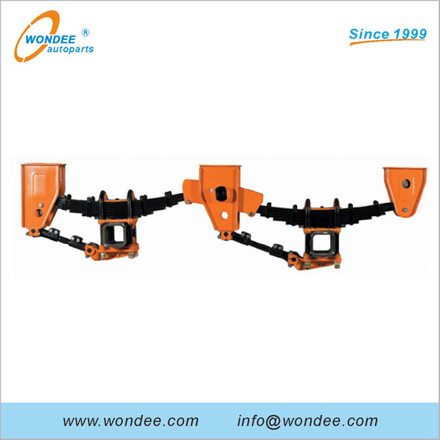 Tandem و Tri-Axle Semi Trailer Surpling مع أوراق الربيع 80x13-10L لسوق إندونيسيا