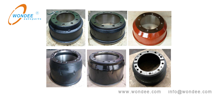 Single material brake drums from a China’s manufacturer WONDEE Autoparts براميل الفرامل المواد واحدة من الشركة المصنعة للصين Wondeee AutoParts