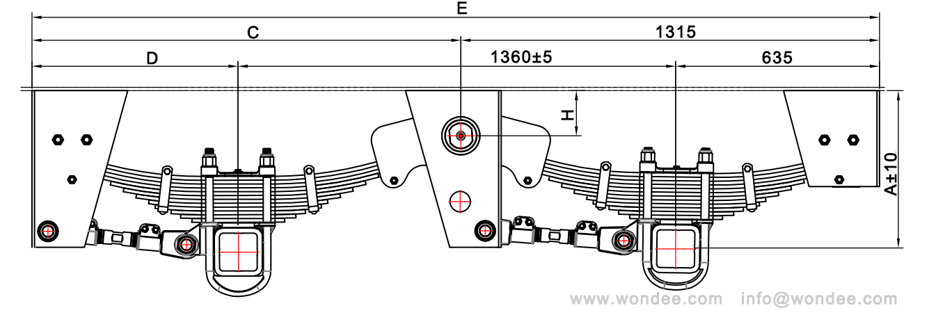 تعليق نوع BPW 2-AXLE