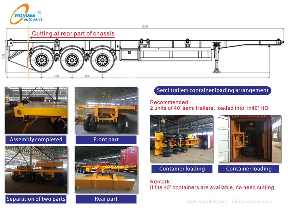 Wondee Semi Trailer Container Transline