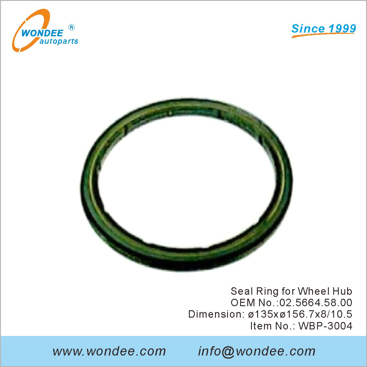 ختم حلقة العجلة المحور OEM 0256645800 لـ BPW من Wondee
