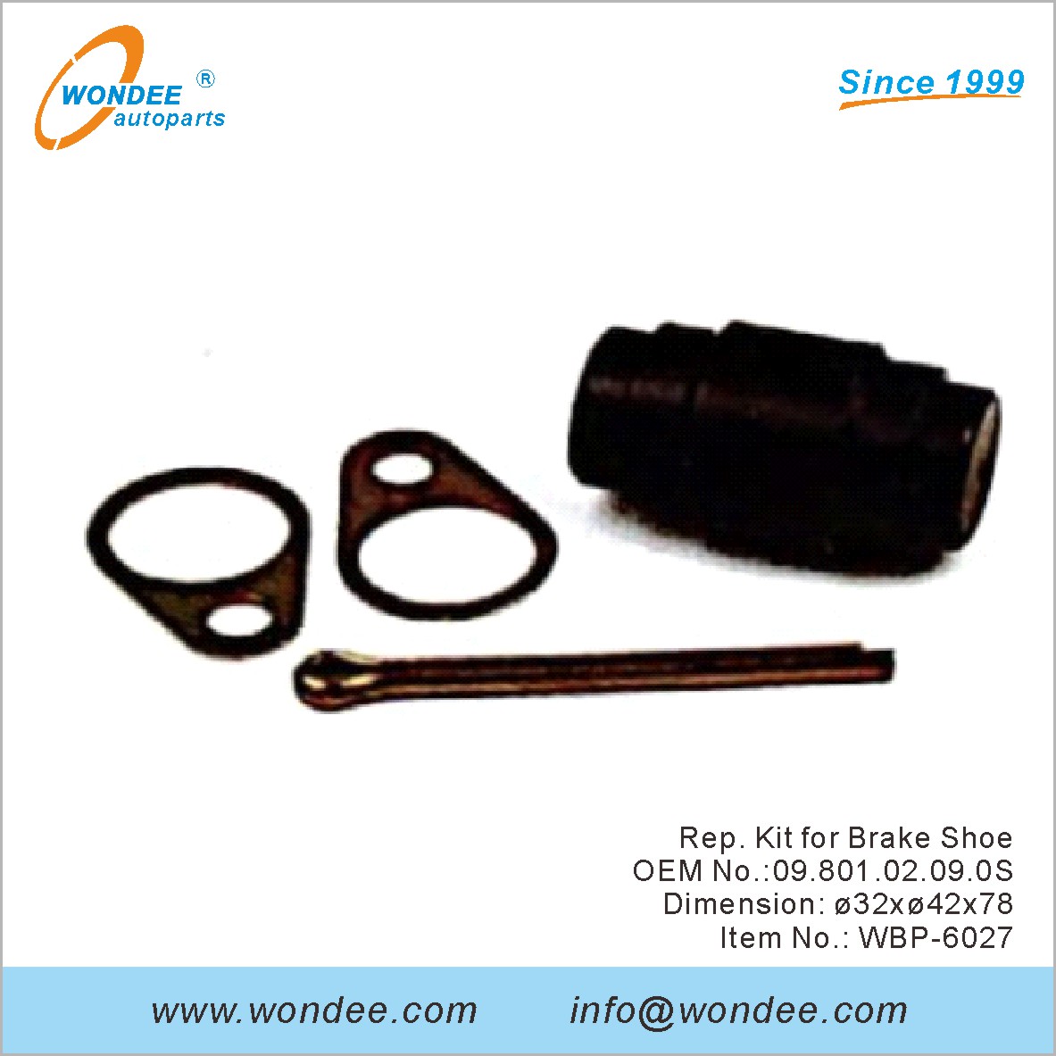 طقم مندوب لفرامل حذاء OEM 0980102090s لـ BPW من Wondee