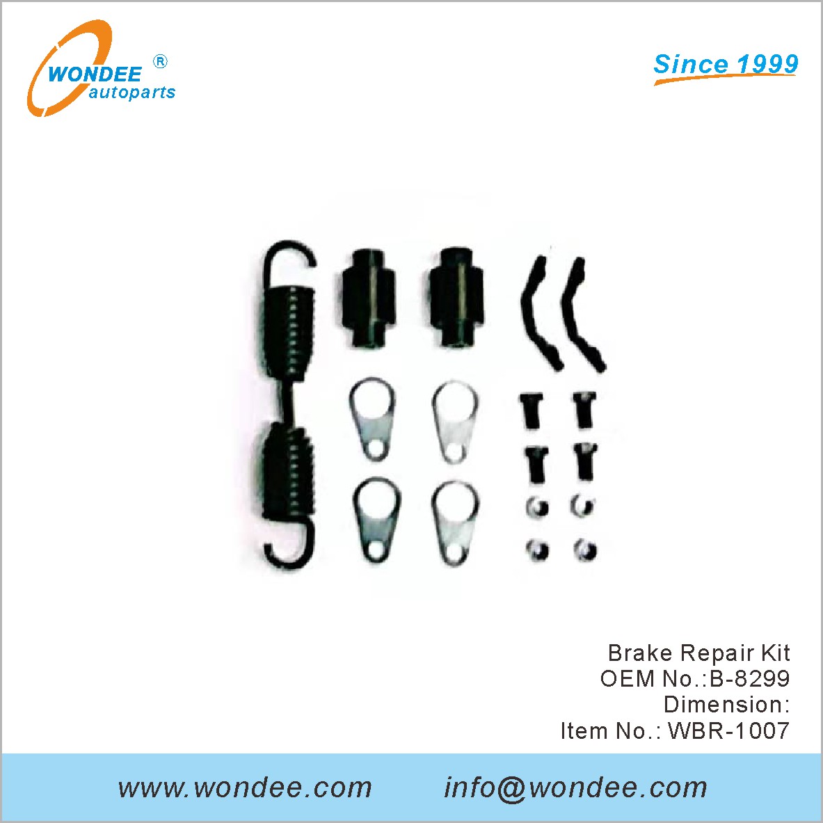 مجموعة إصلاح الفرامل OEM B-8299 من Wondee