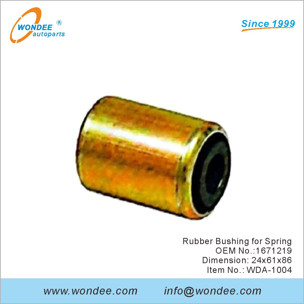 جلبة مطاطية لربيع OEM 1671219 لـ DAF من Wondee