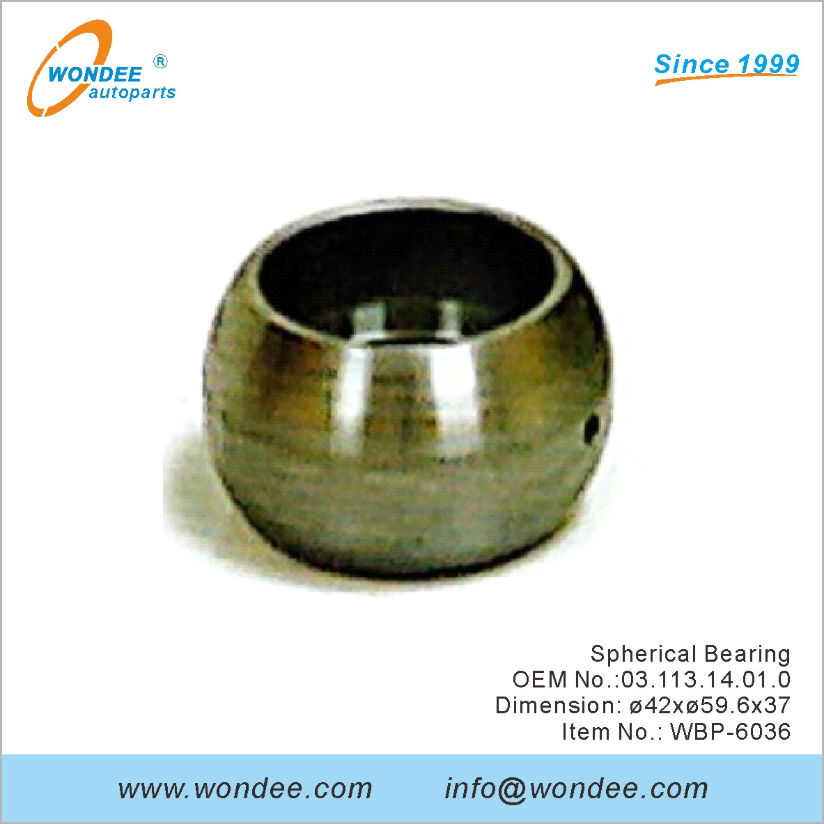 المحمل الكروي OEM 0311314010 لـ BPW من Wondee