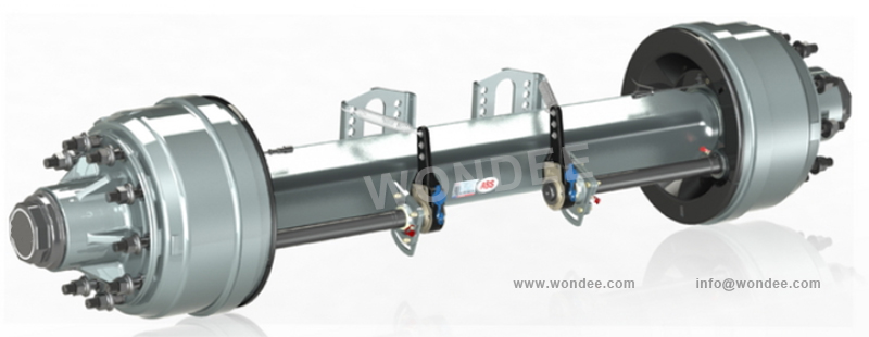 محور نصف مقطور نصف مقطورة من الصين الصانع / الأوتوبارت Wondee