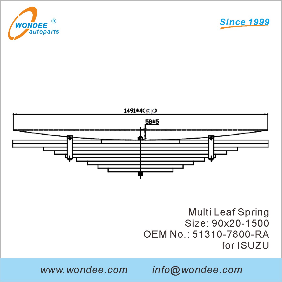 Wondee شاحنة الشاحنة الثقيلة الربيع OEM 51310-7800-RA لإيزوزو