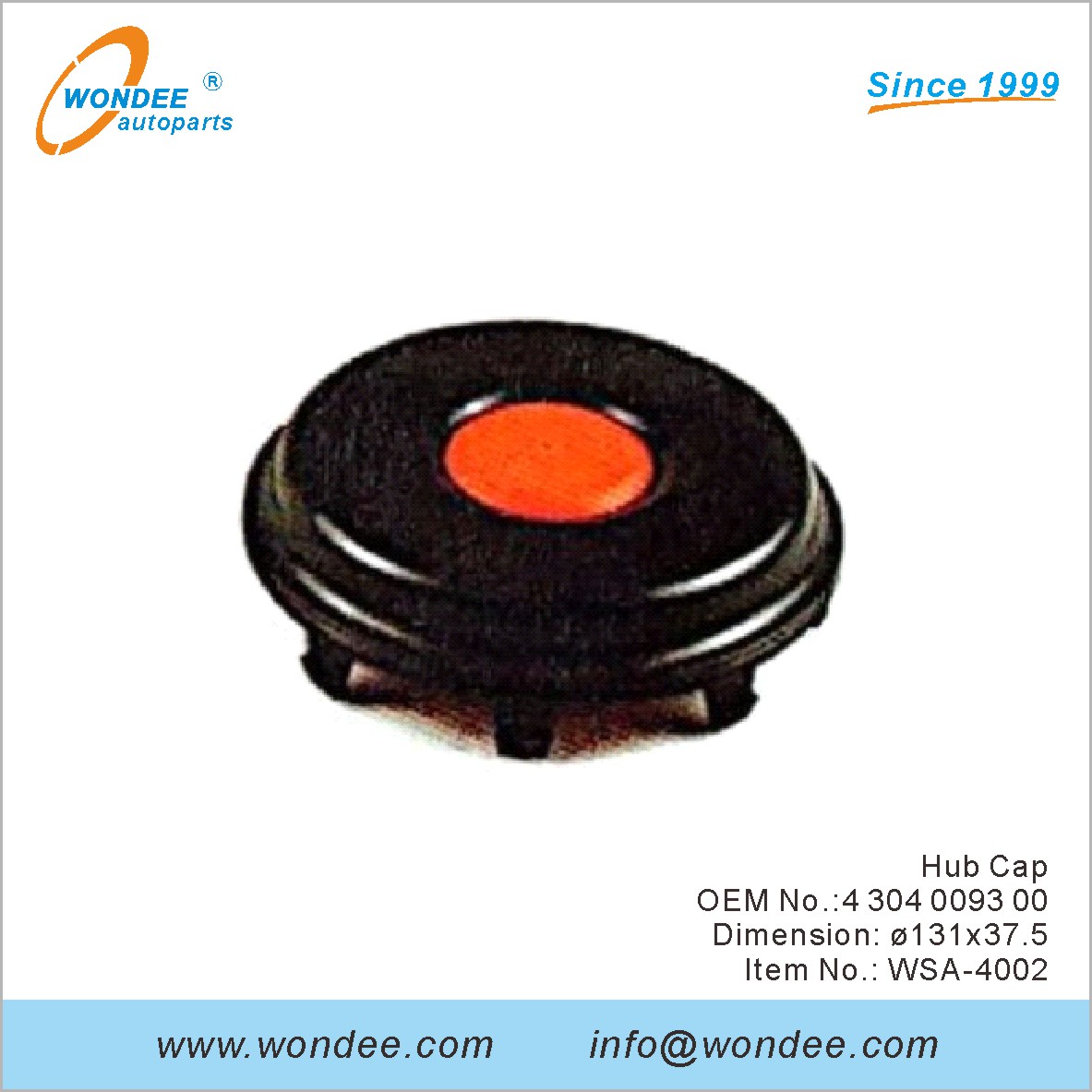 HUB CAP OEM 4 304 0093 00 لـ SAF من Wondee