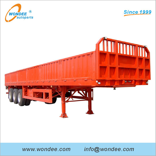 2-axle 3-axle Fence نصف مقطورات لنقل البضائع السائبة