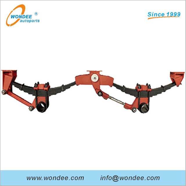 2-محور 3-axle Casting ROR Type تعليق ميكانيكي للمقطورات الخفيفة