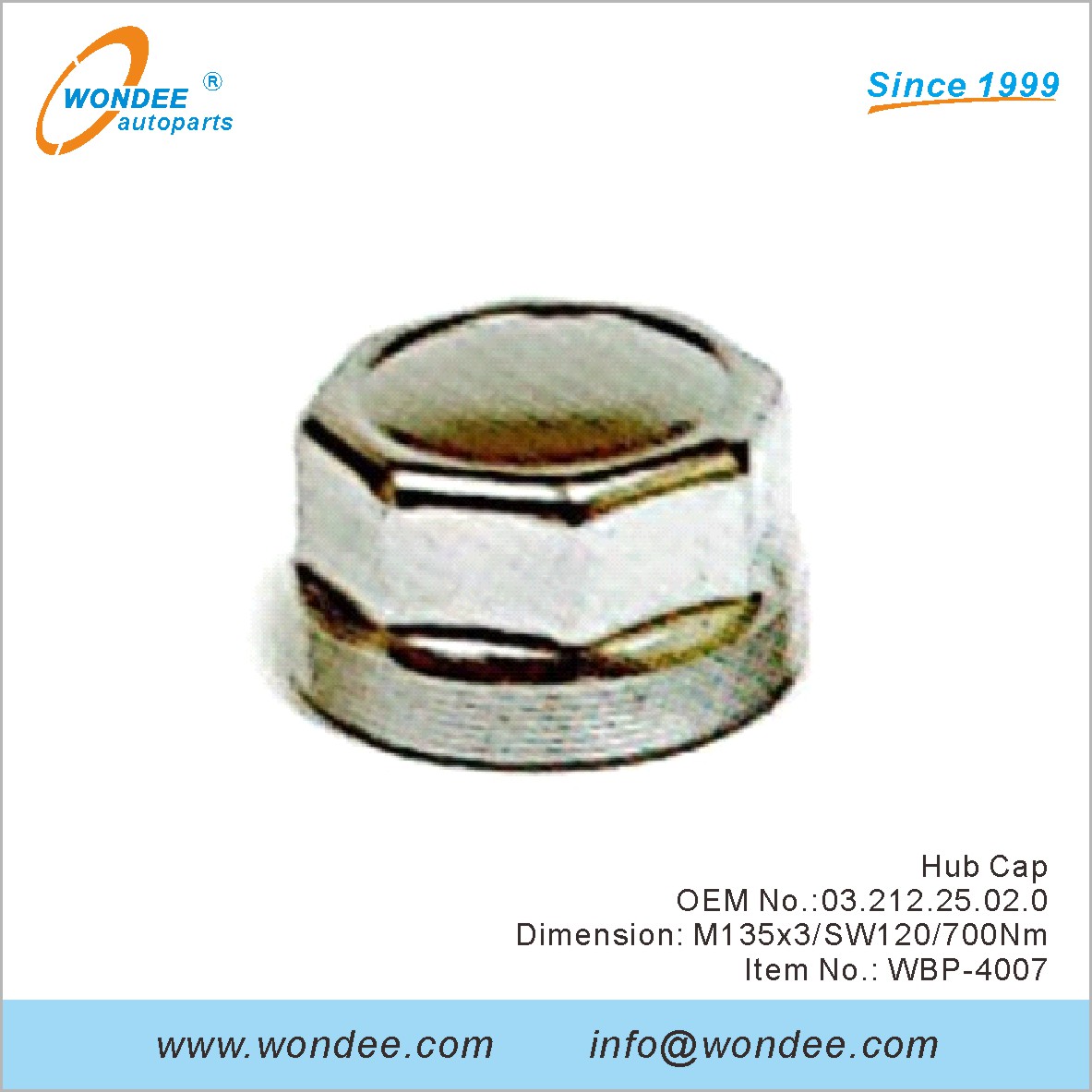 HUB CAP OEM 0321225020 لـ BPW من Wondee
